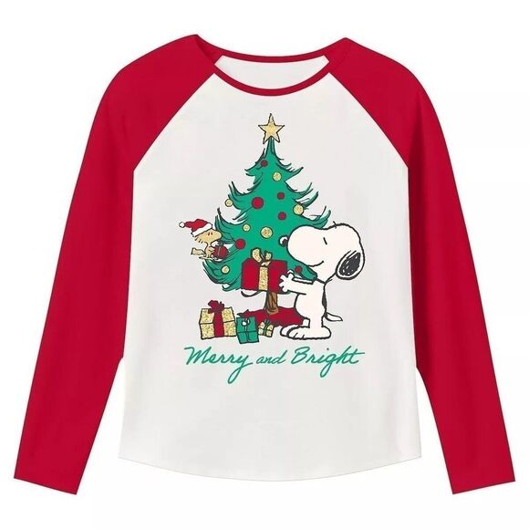 3T Toddler Raglan Graphic Tee Jumping Beans® Peanuts "Merry and Bright" - Picture 1 of 7